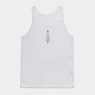 Christmas tree made with paw print Tank Top